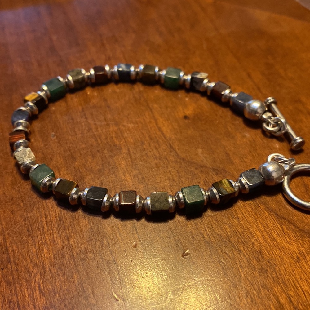 Silpada Silver and Multicolor Beaded Bracelet-7-1/2